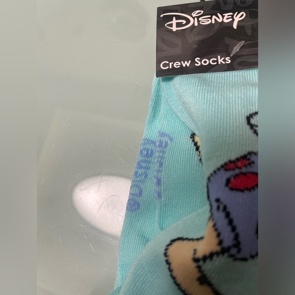 NWT Disney Crew Socks Pastel sky blue Snow White Socks size 9-13 mid calf boot - Picture 6 of 9